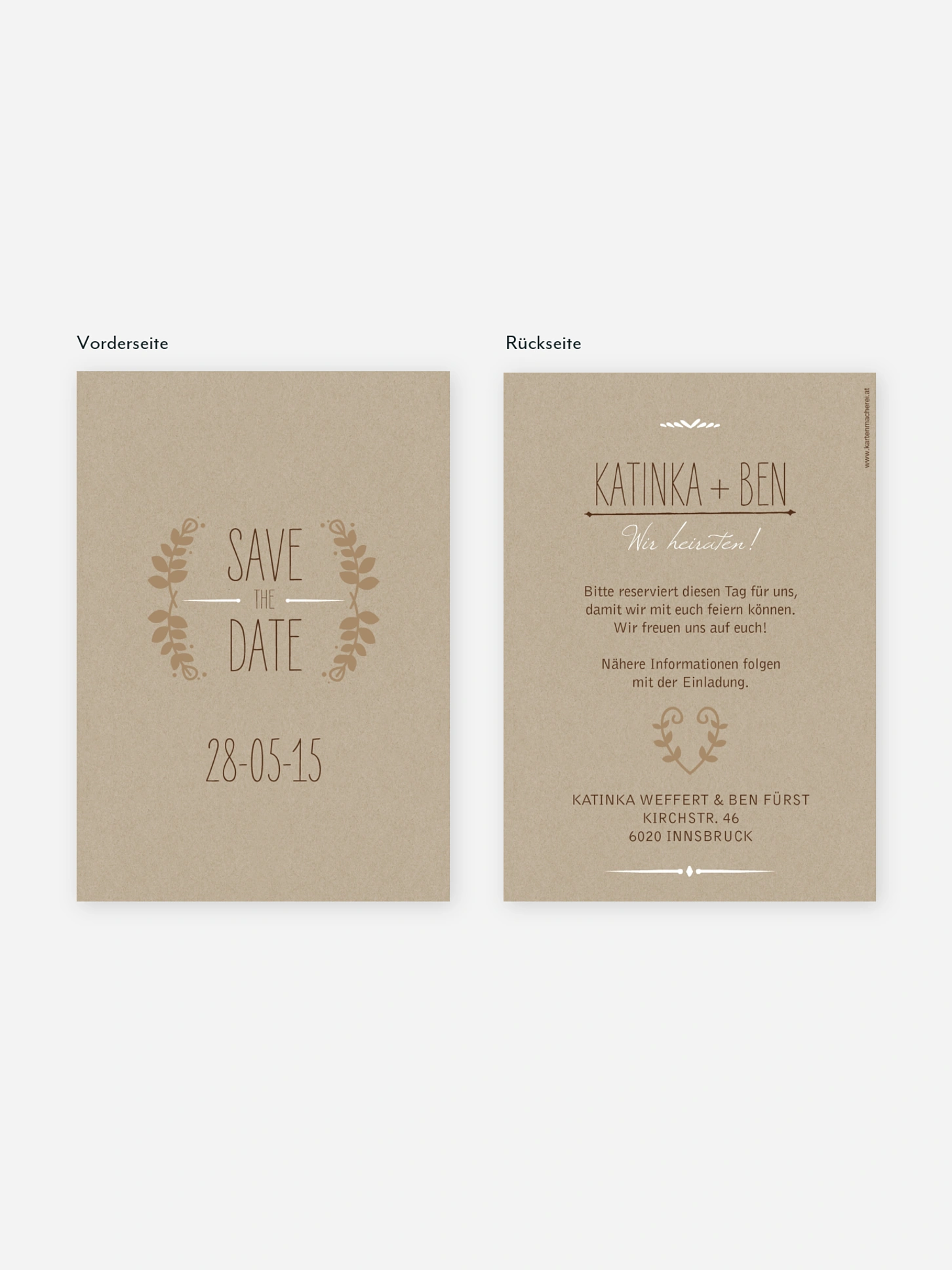 Save-the-Date Karte Rustic Love