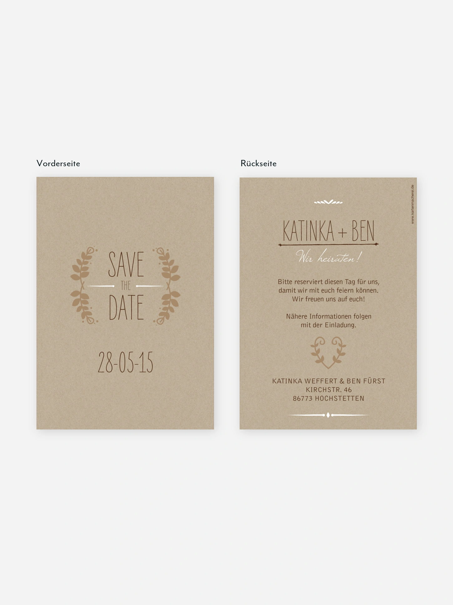 Save-the-Date Karte Rustic Love