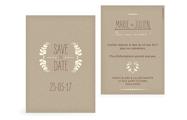 Save the date Rustic Love