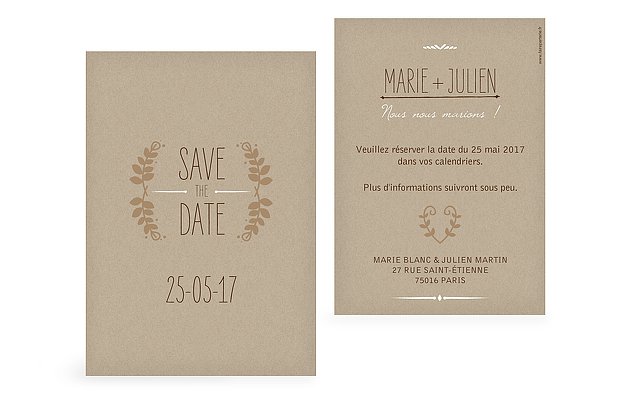 Save the date Rustic Love