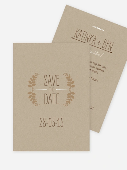 Save-the-Date Karte Rustic Love