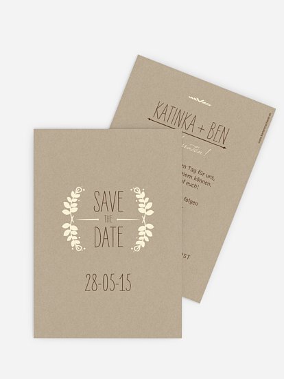 Save-the-Date Karte Rustic Love