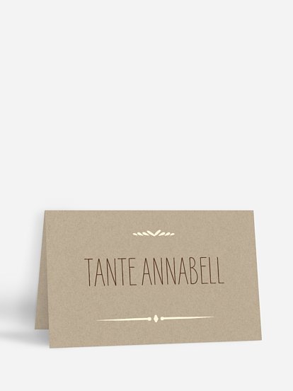 Tischkarte Hochzeit Rustic Love