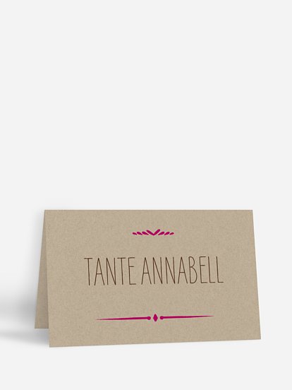 Tischkarte Hochzeit Rustic Love