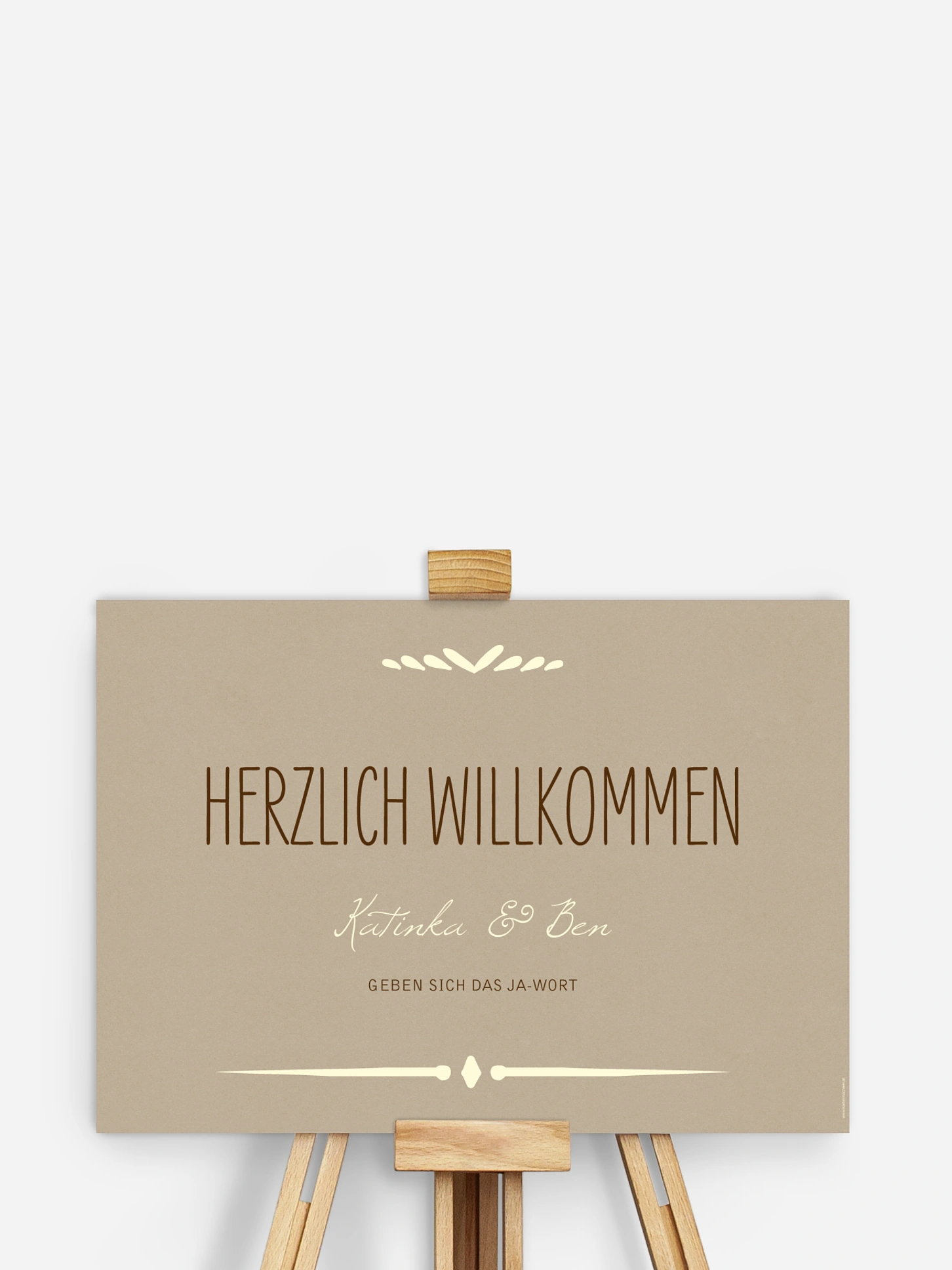 Willkommensschild Rustic Love