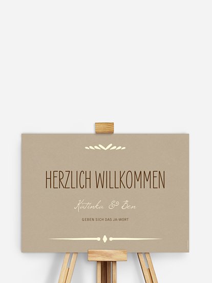 Willkommensschild Rustic Love