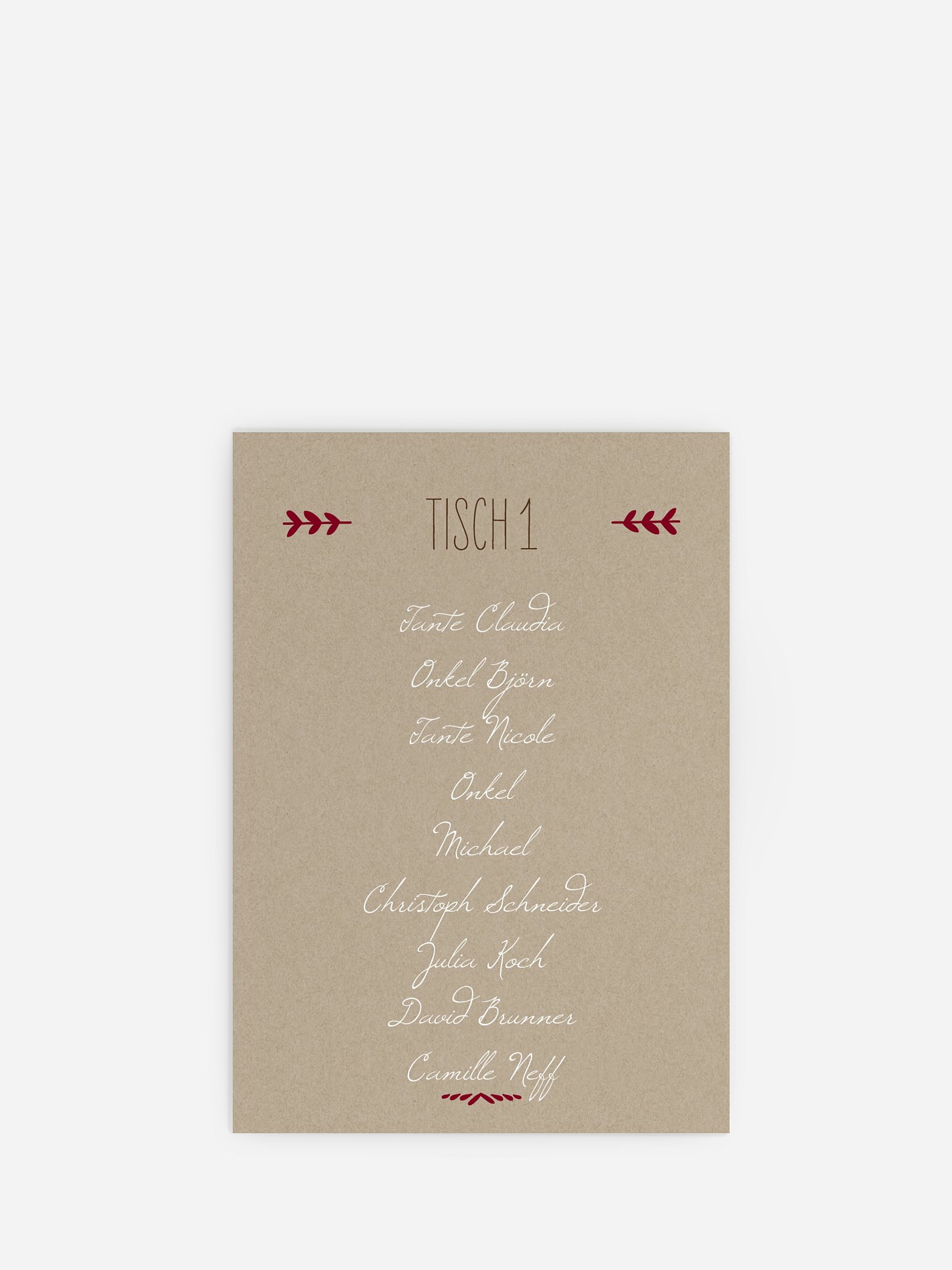 Sitzplan Kreativ Rustic Love