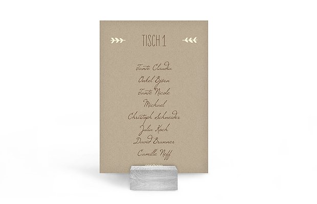 Sitzplan Kreativ Rustic Love