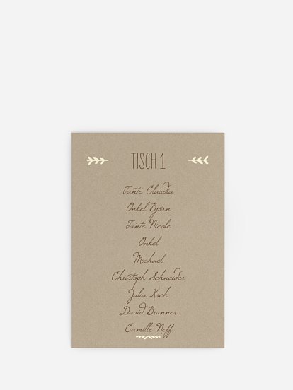 Sitzplan Kreativ Rustic Love