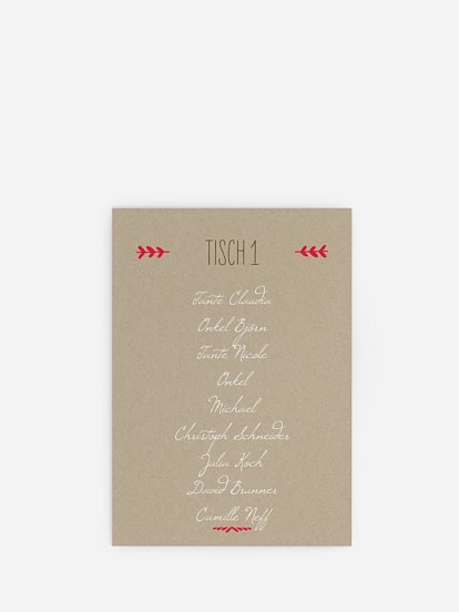 Sitzplan Kreativ Rustic Love