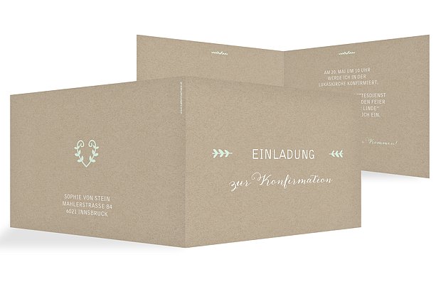 Konfirmationseinladung Rustic Love