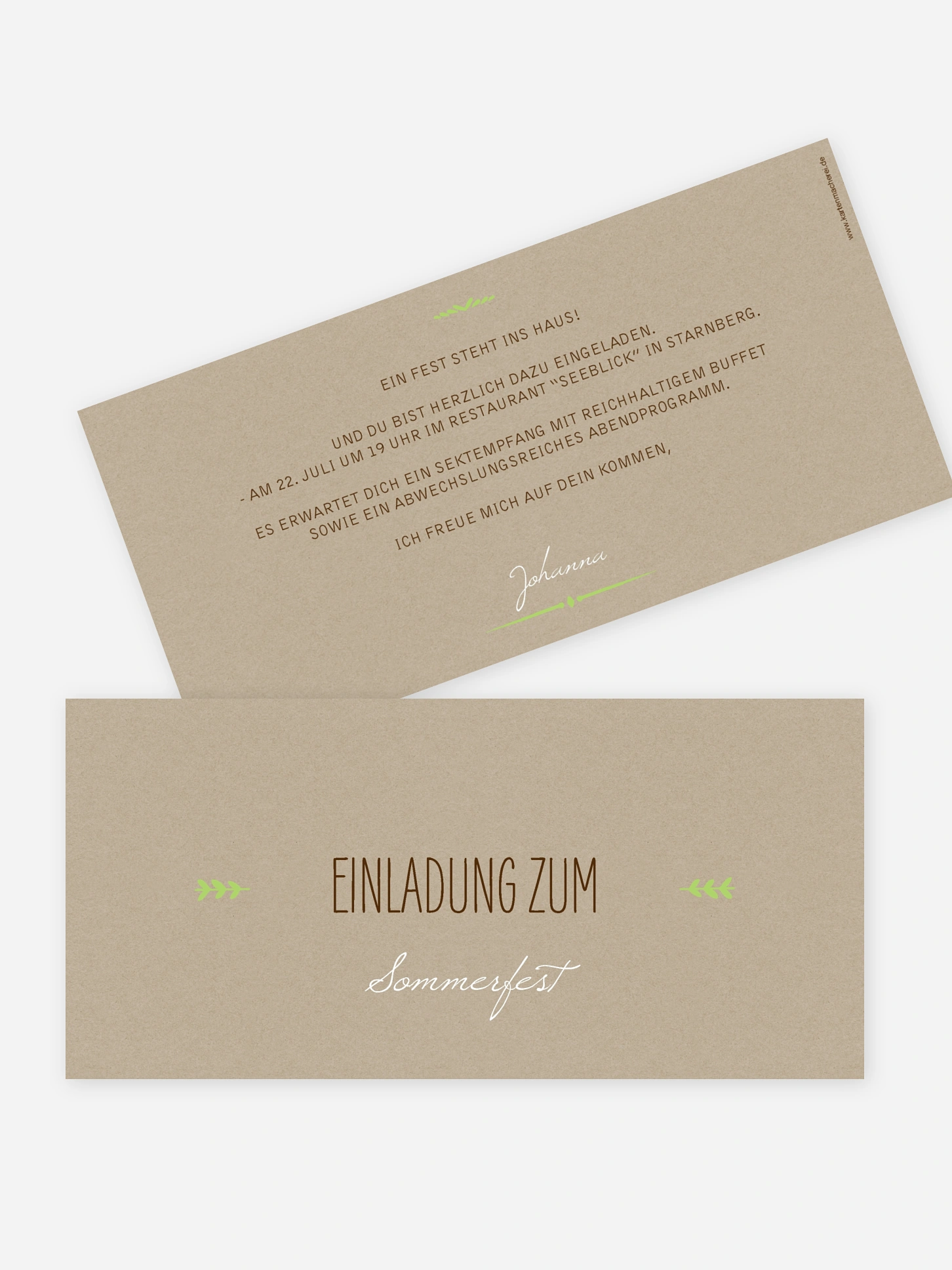 Partyeinladung Rustic Love