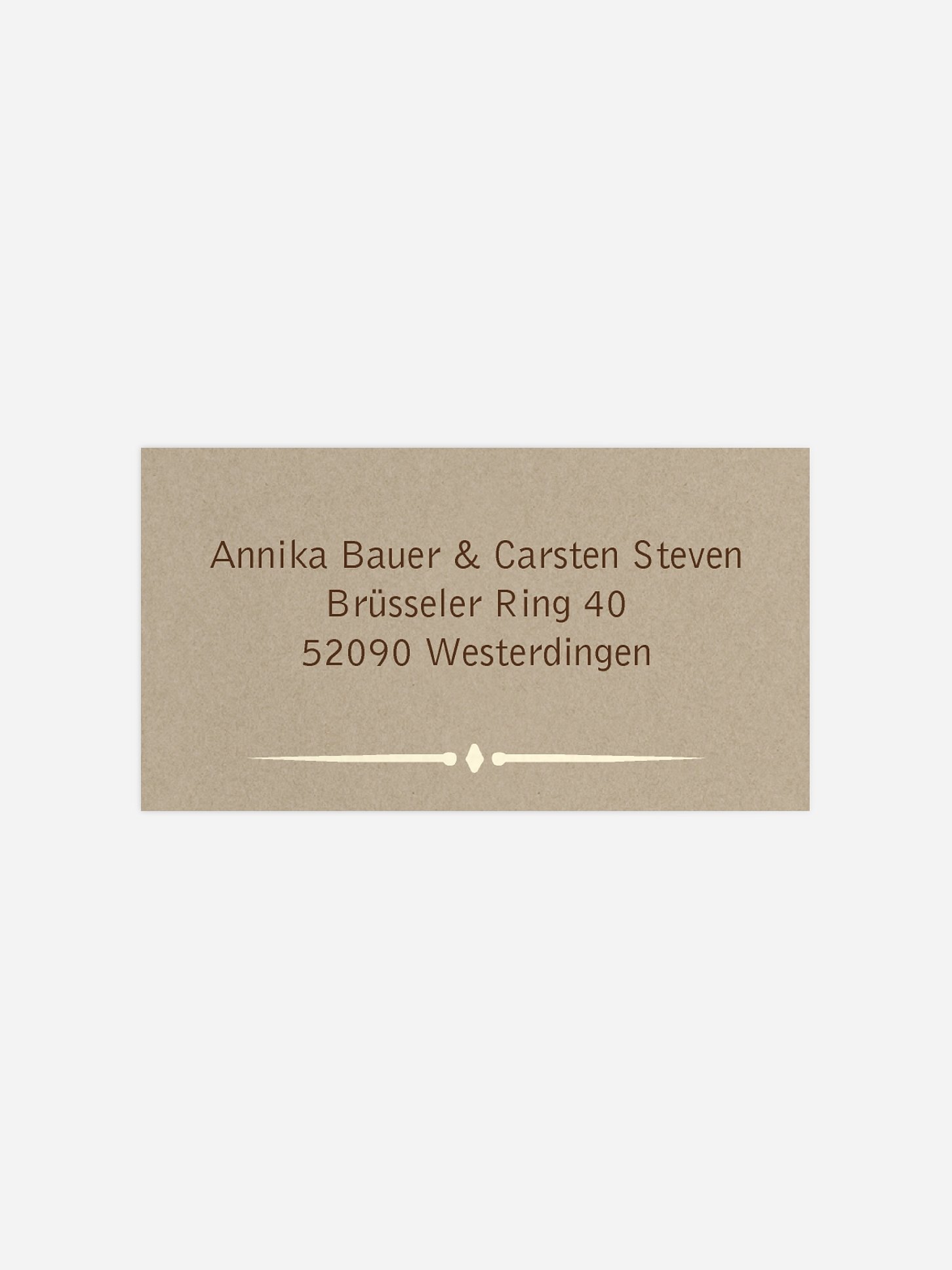 Empfängeraufkleber Hochzeit Rustic Love