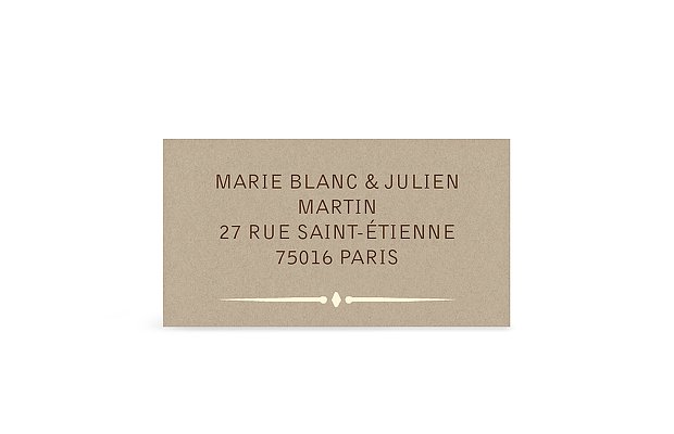 Étiquette destinataire mariage Rustic Love
