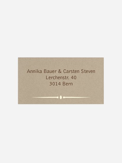 Empfängeraufkleber Hochzeit Rustic Love