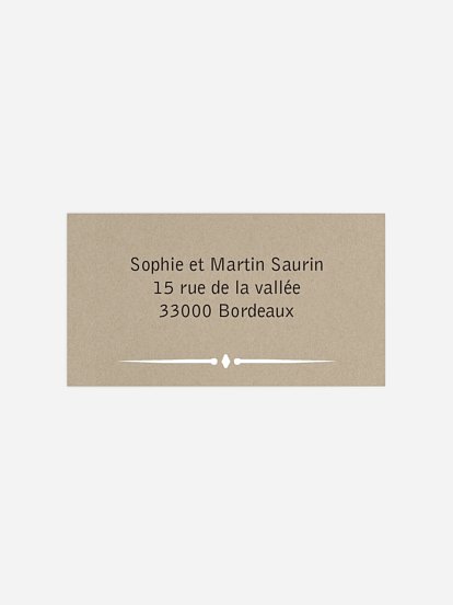 Étiquette destinataire anniversaire mariage Rustic Love