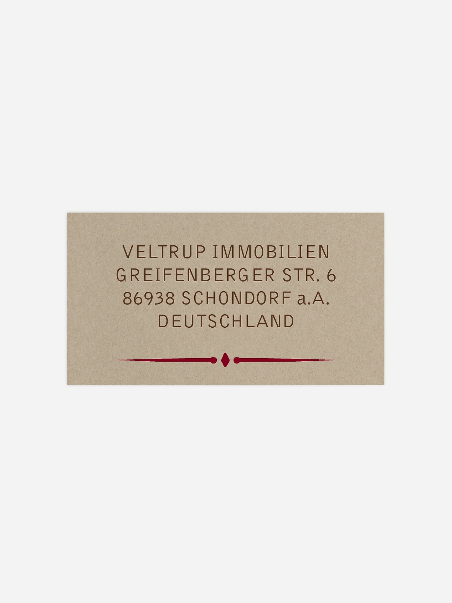 Empfängeraufkleber geschäftl. Weihnachten Rustic Love