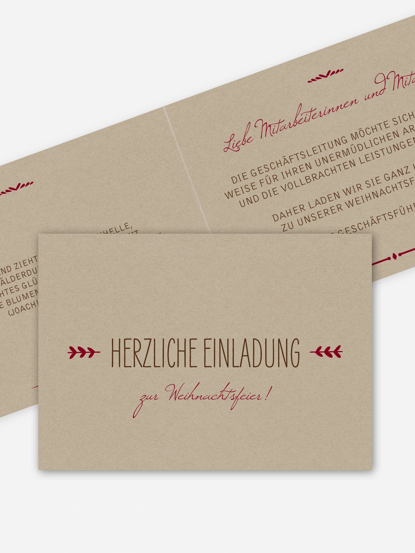 Weihnachtsfeier Rustic Love