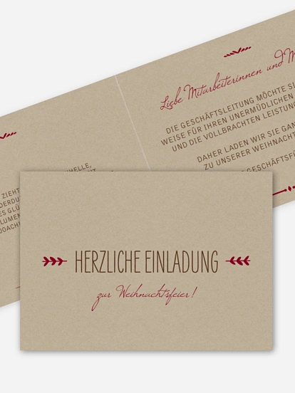 Weihnachtsfeier Rustic Love
