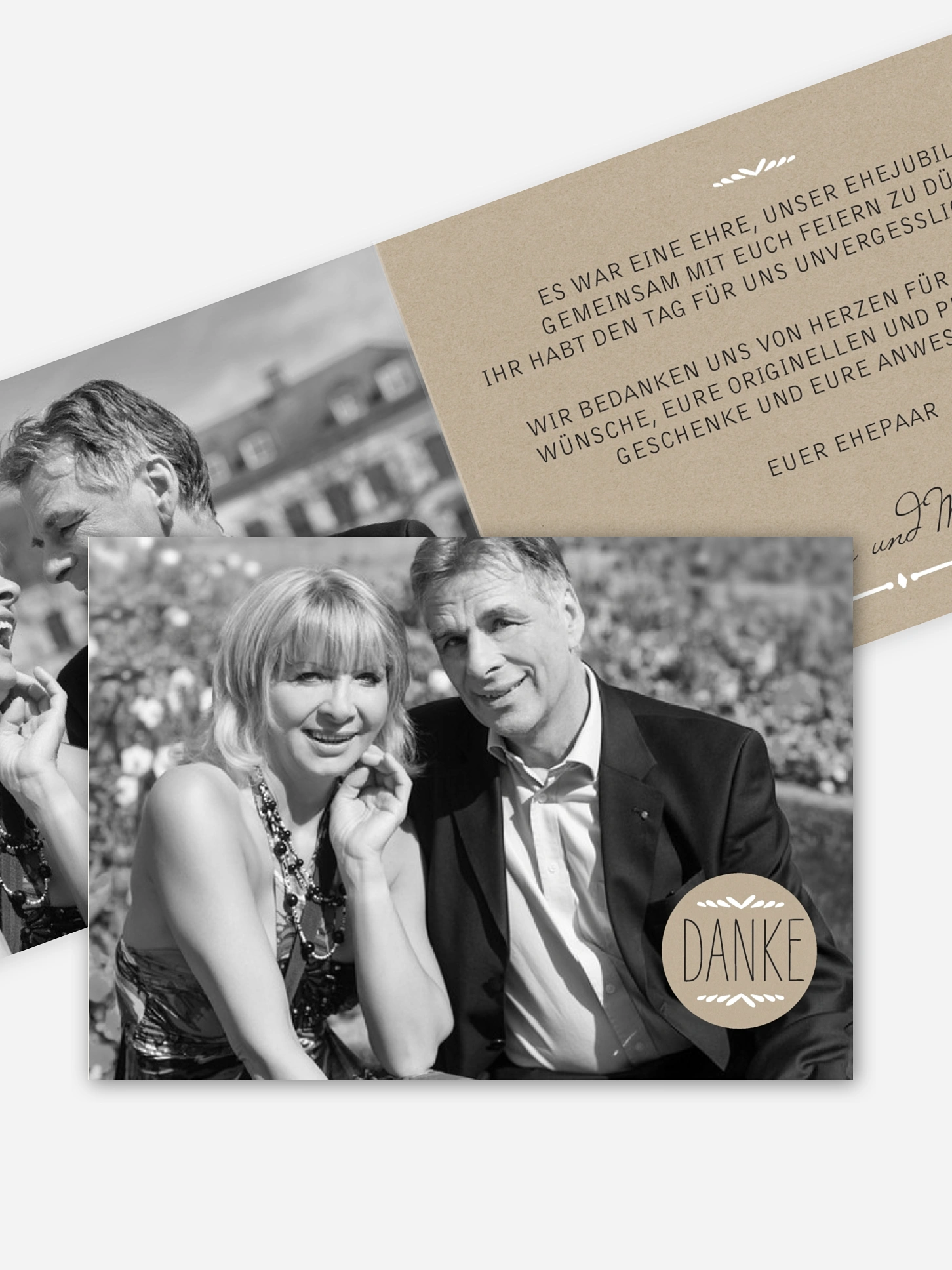Danksagung zur Silberhochzeit Rustic Love