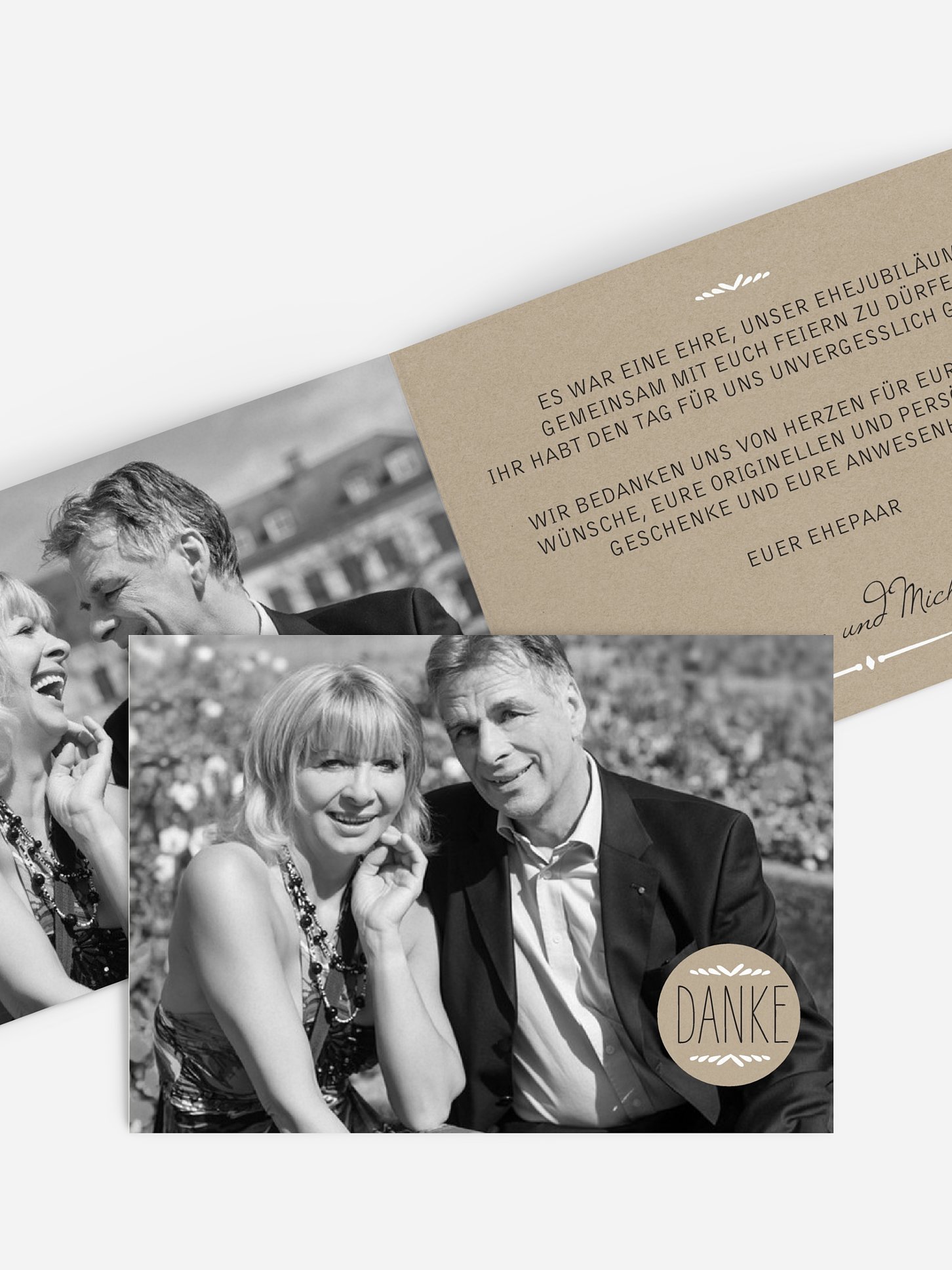 Danksagung zur Silberhochzeit Rustic Love