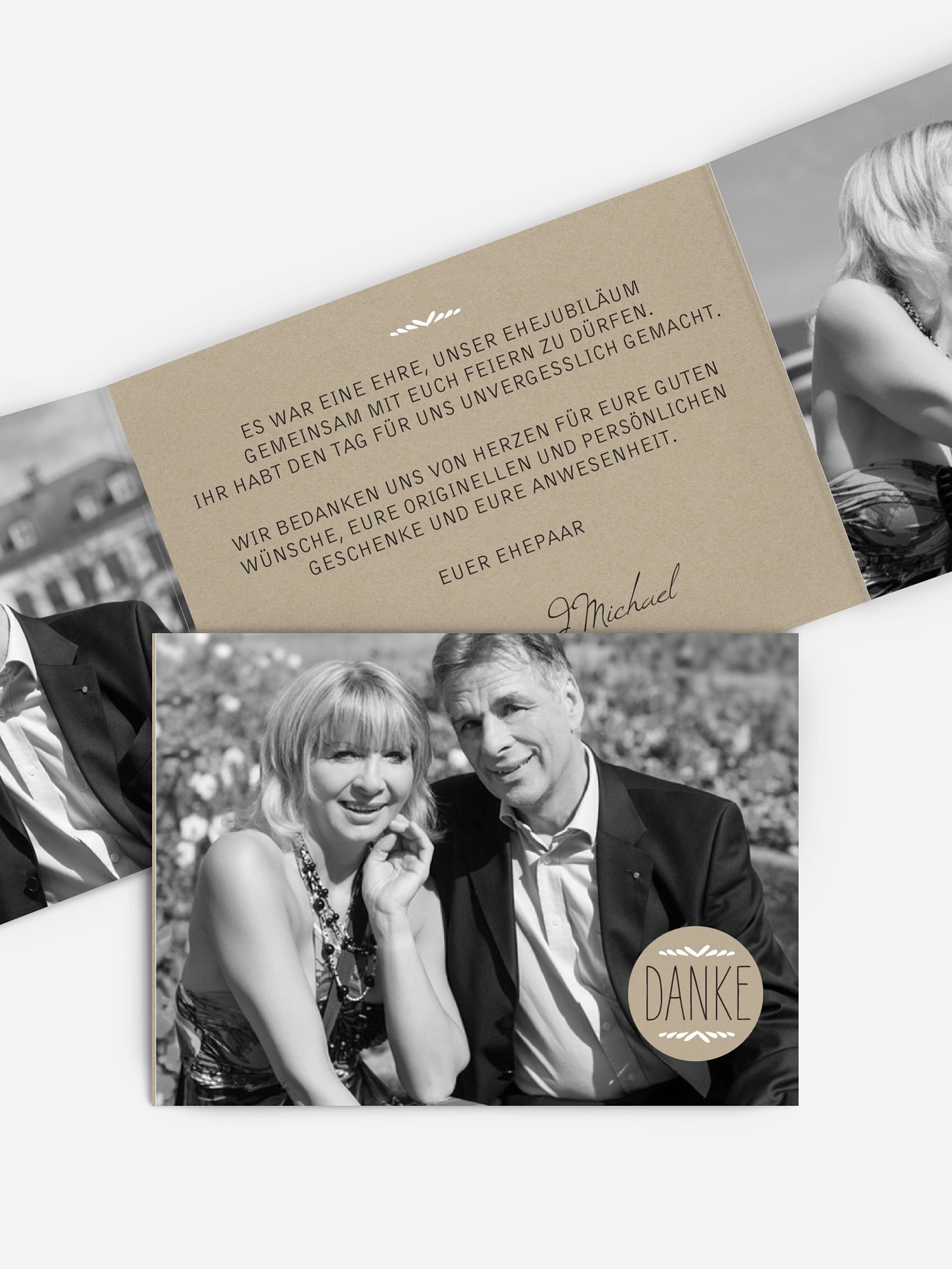 Danksagung zur Silberhochzeit Rustic Love