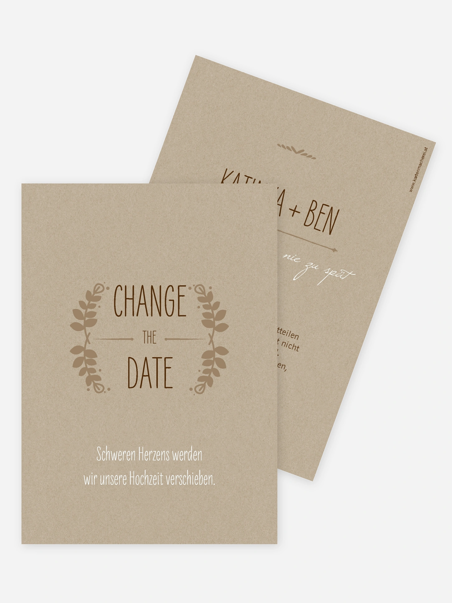 Change-the-Date Karte Rustic Love
