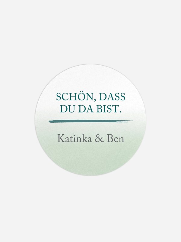 Geschenkaufkleber Hochzeit Watercolour