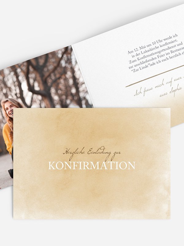 Konfirmationseinladung Watercolour