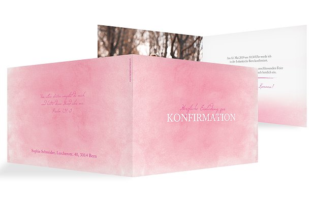Konfirmationseinladung Watercolour