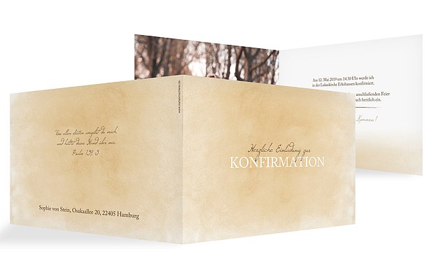 Konfirmationseinladung Watercolour