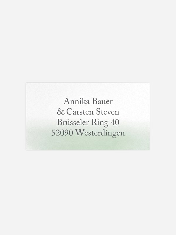 Empfängeraufkleber Hochzeit Watercolour