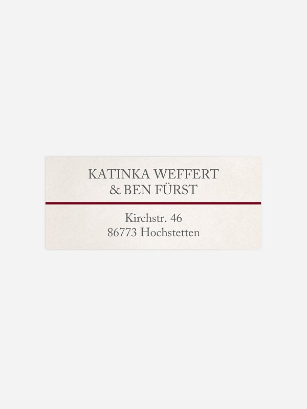 Absenderaufkleber Hochzeit Weinlaub
