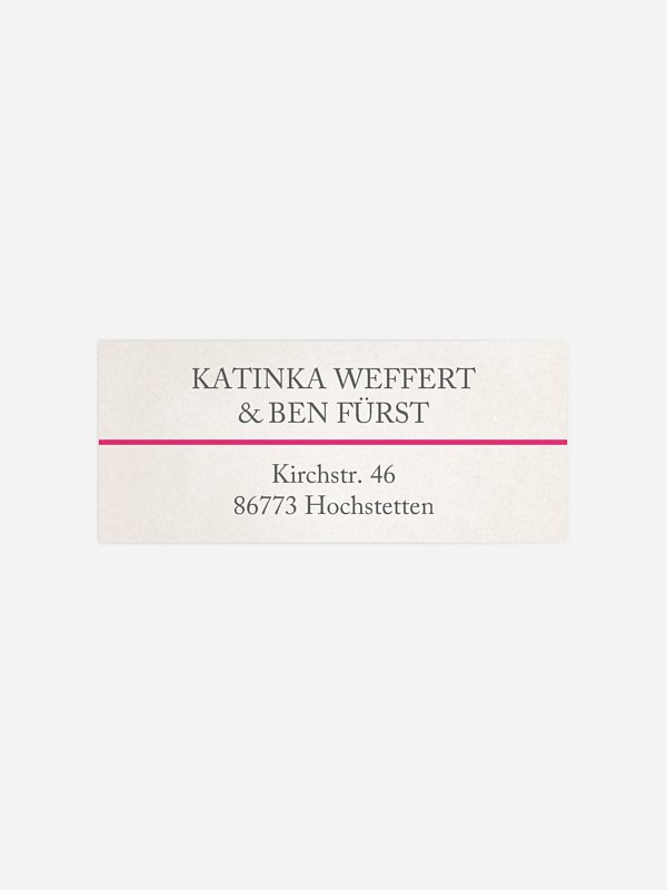 Absenderaufkleber Hochzeit Weinlaub
