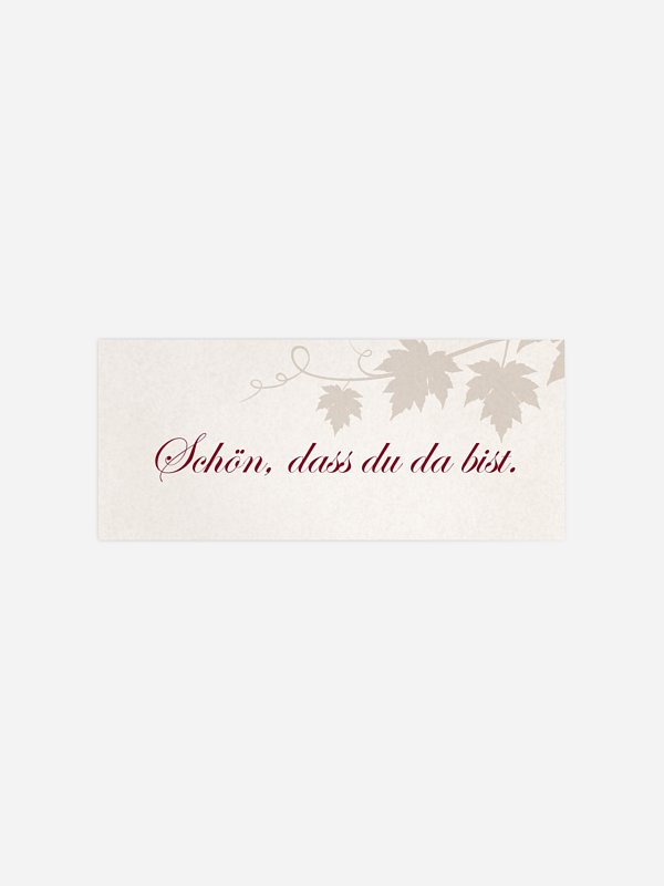 Geschenkaufkleber Hochzeit Weinlaub