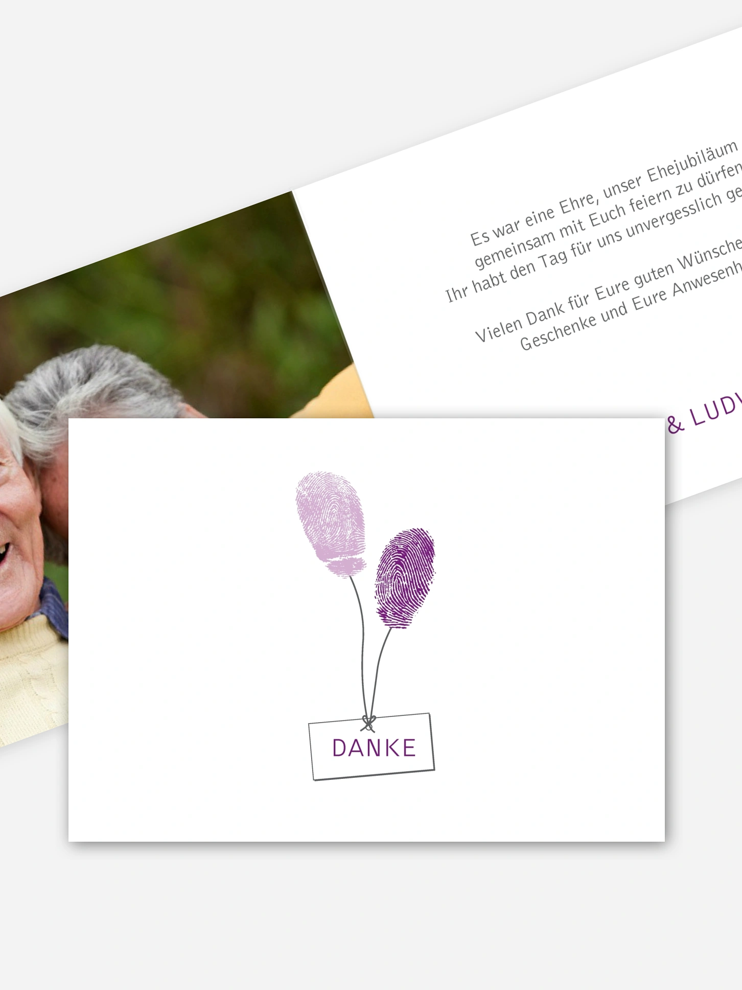 Danksagung zur Goldenen Hochzeit Fingerprint