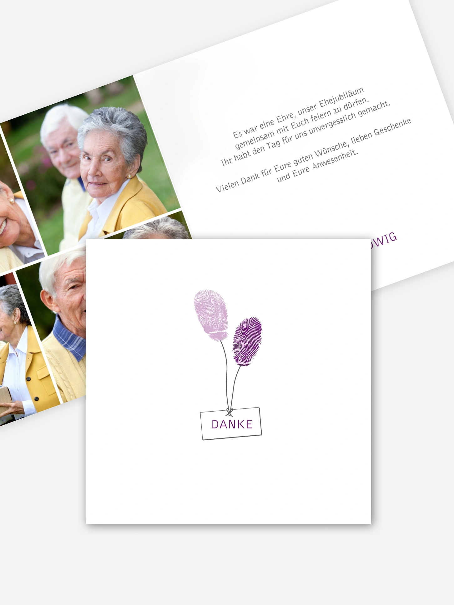 Danksagung zur Goldenen Hochzeit Fingerprint