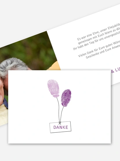 Danksagung zur Goldenen Hochzeit Fingerprint