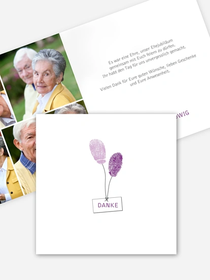 Danksagung zur Goldenen Hochzeit Fingerprint