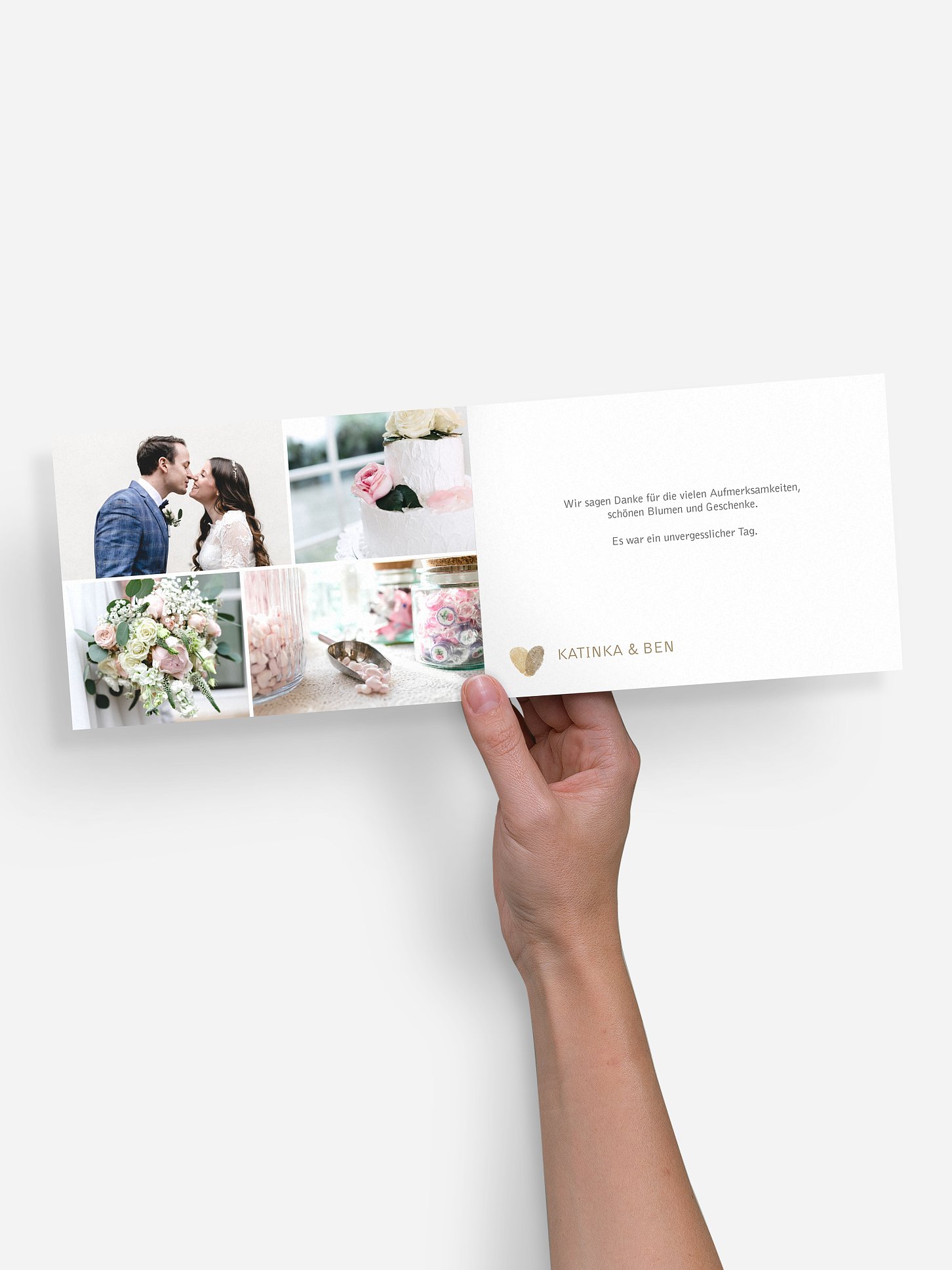 Dankeskarte Hochzeit Fingerprint