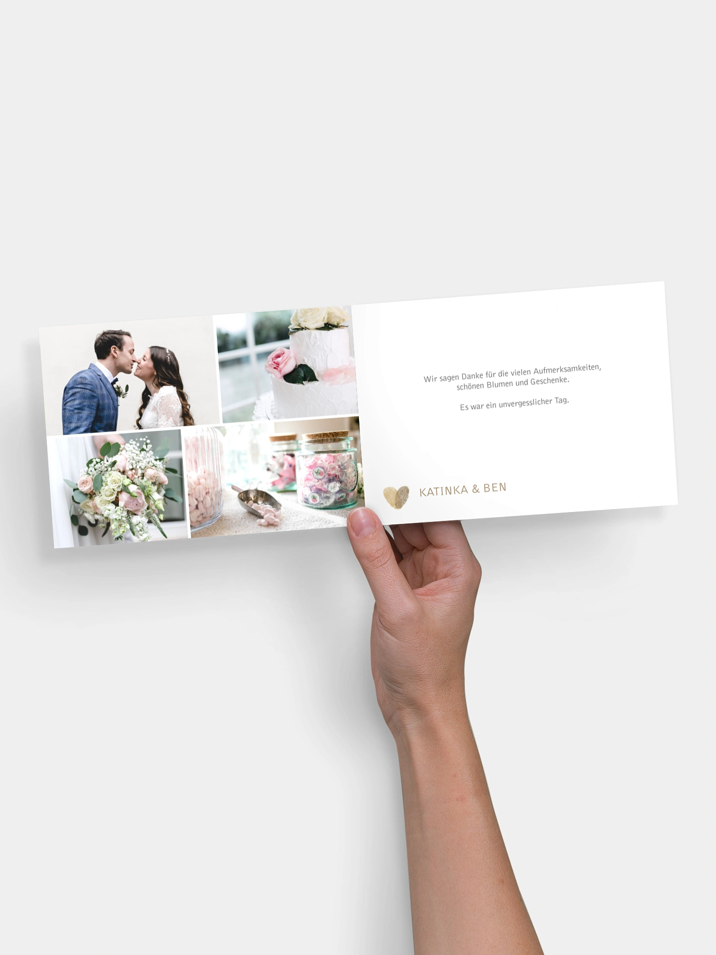 Dankeskarte Hochzeit Fingerprint