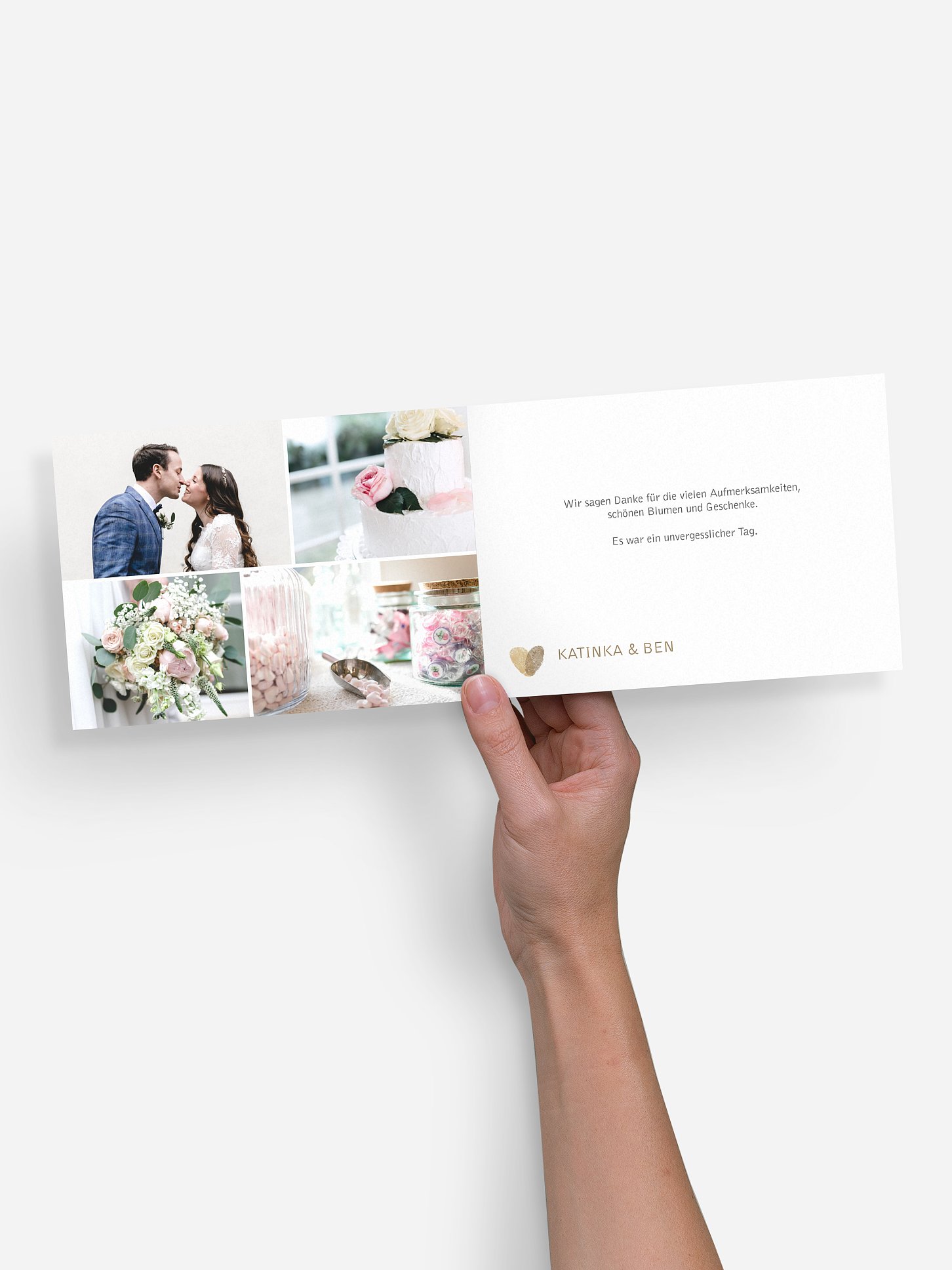 Dankeskarte Hochzeit Fingerprint