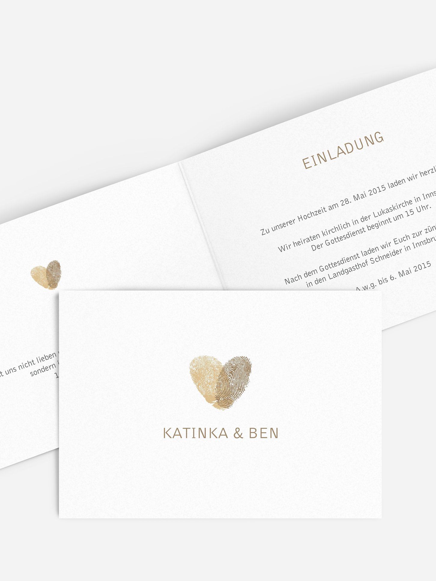 Hochzeitseinladung Fingerprint
