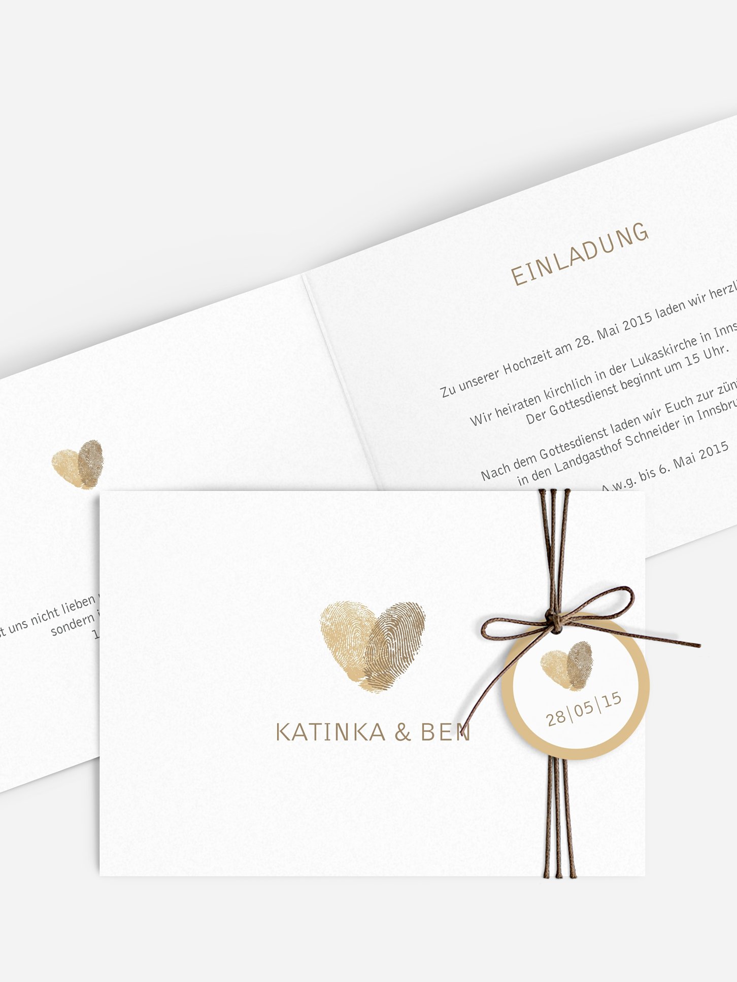 Hochzeitseinladung Fingerprint