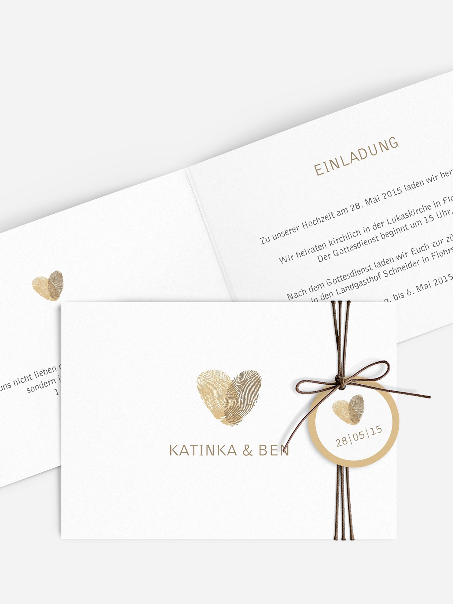 Hochzeitseinladung Fingerprint