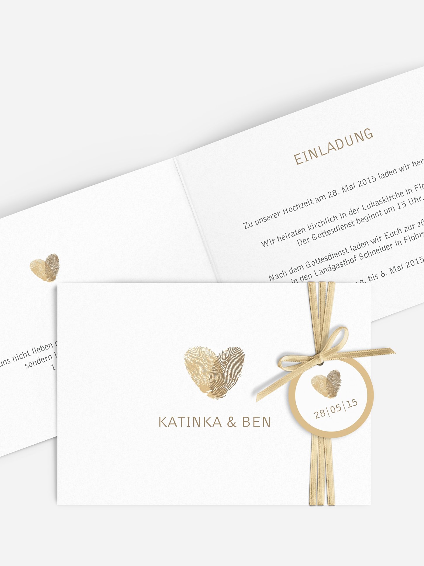 Hochzeitseinladung Fingerprint