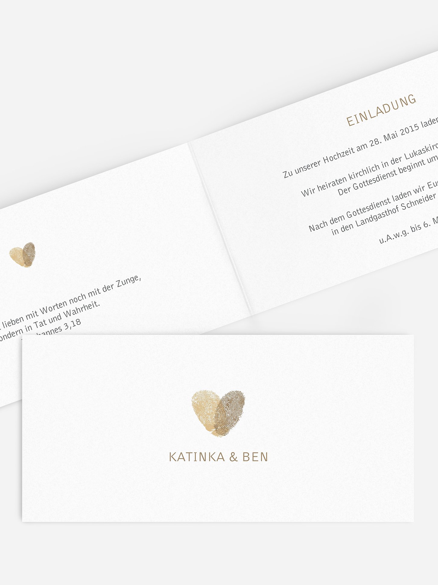 Hochzeitseinladung Fingerprint