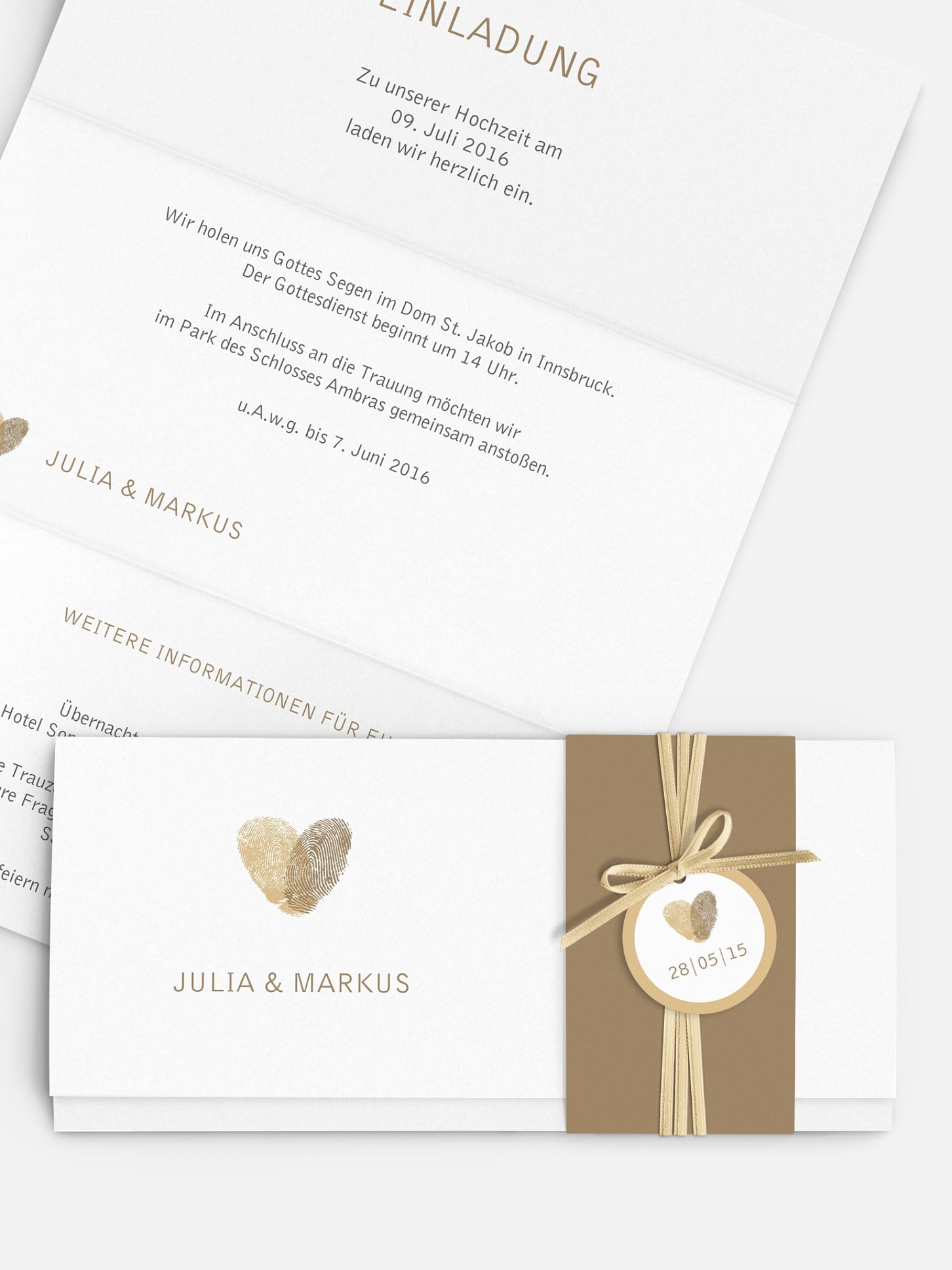 Hochzeitseinladung Fingerprint