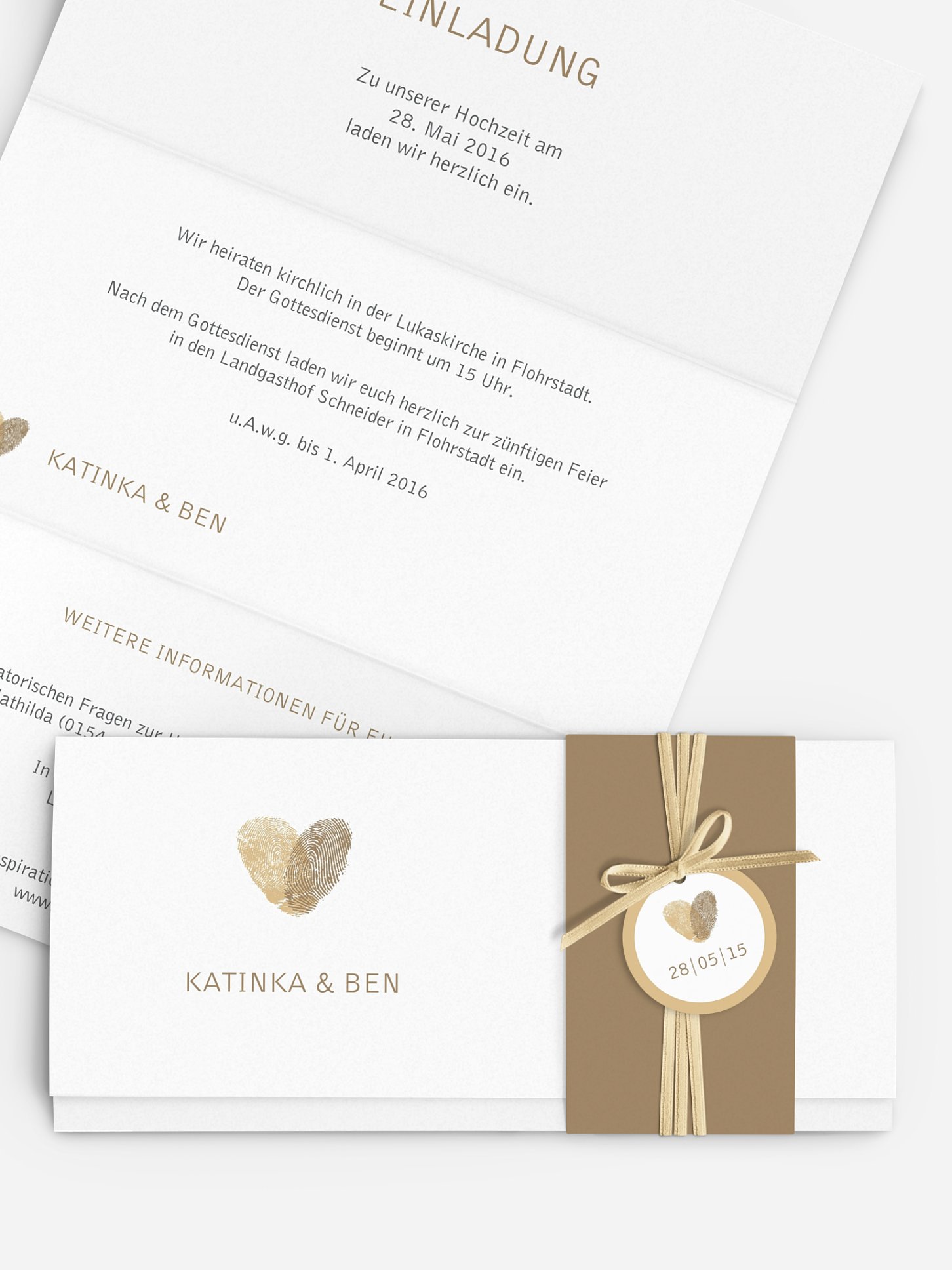 Hochzeitseinladung Fingerprint