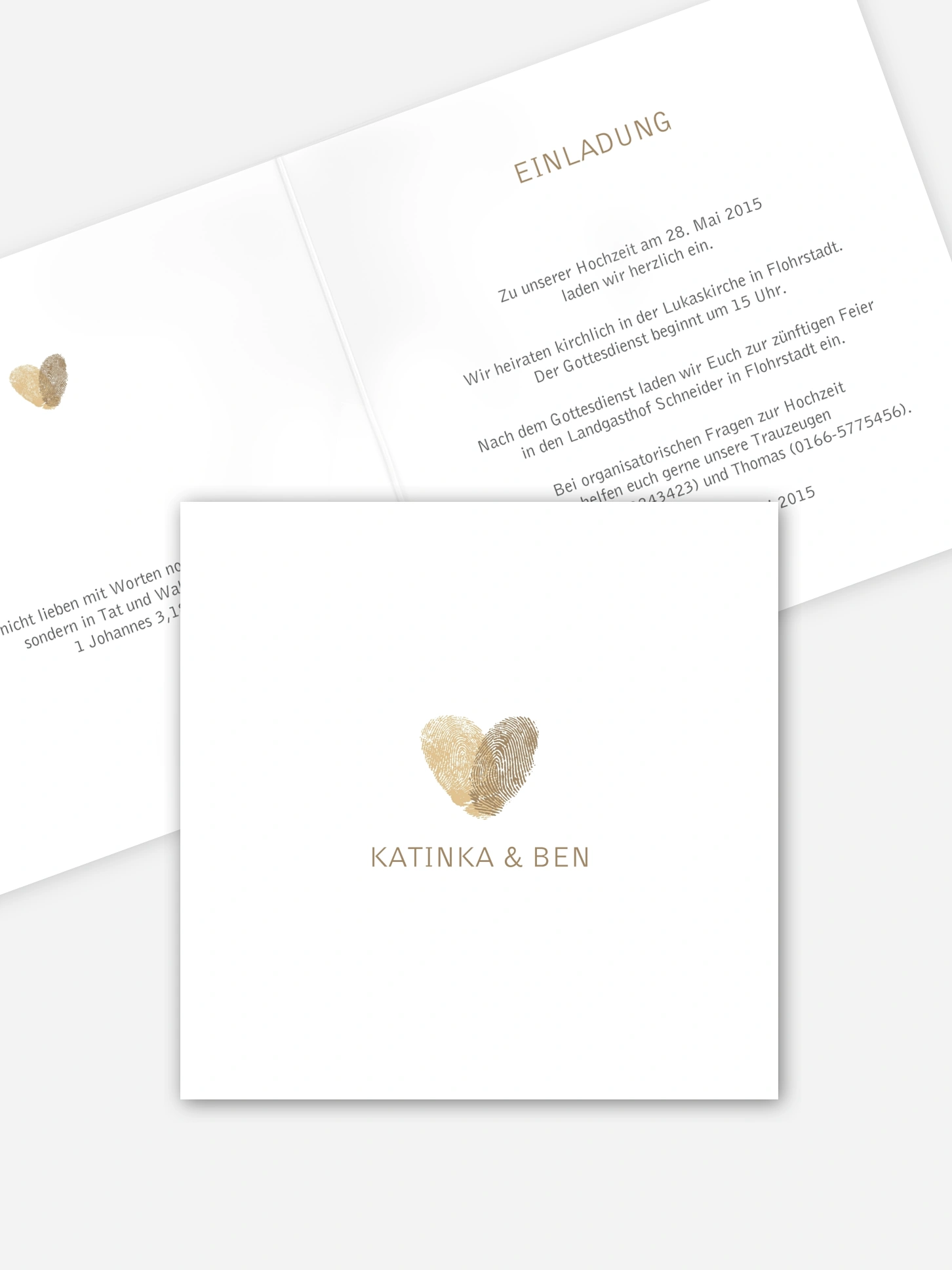 Hochzeitseinladung Fingerprint